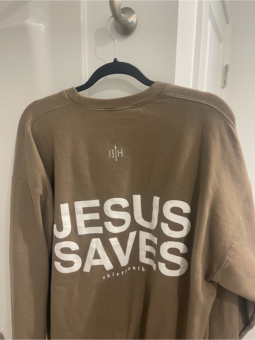 'Jesus Saves' Crewneck Sweater